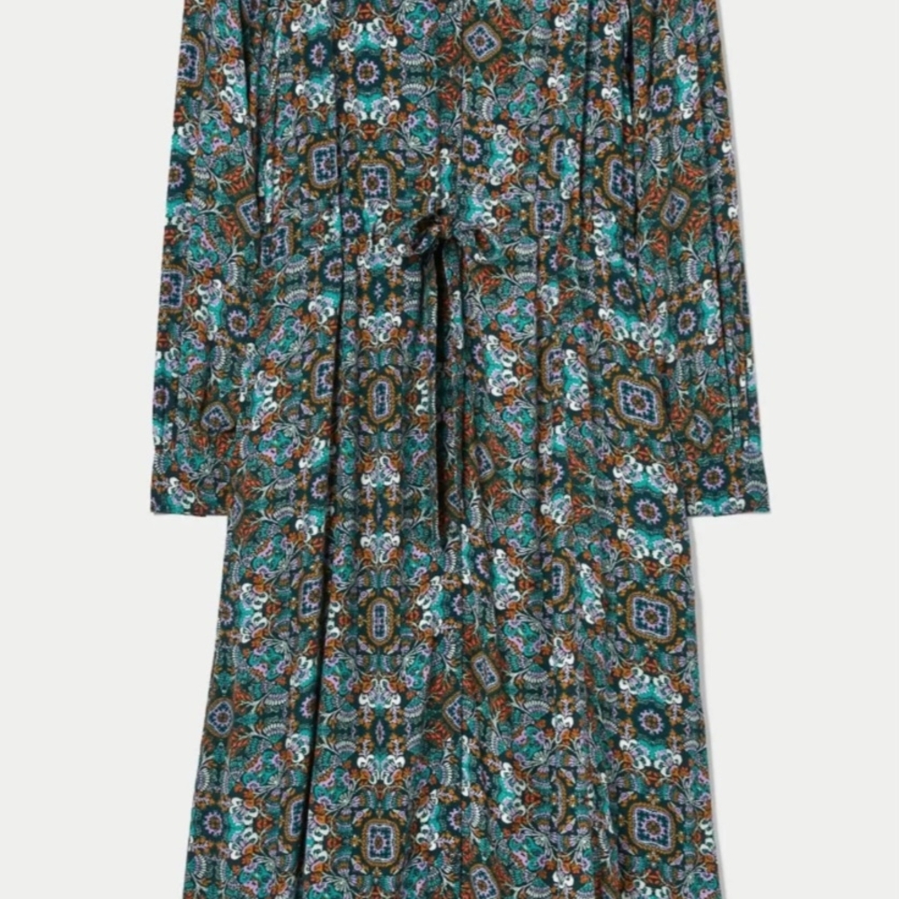 Fat Face Multicolor Patterned Belted Maxi Dress